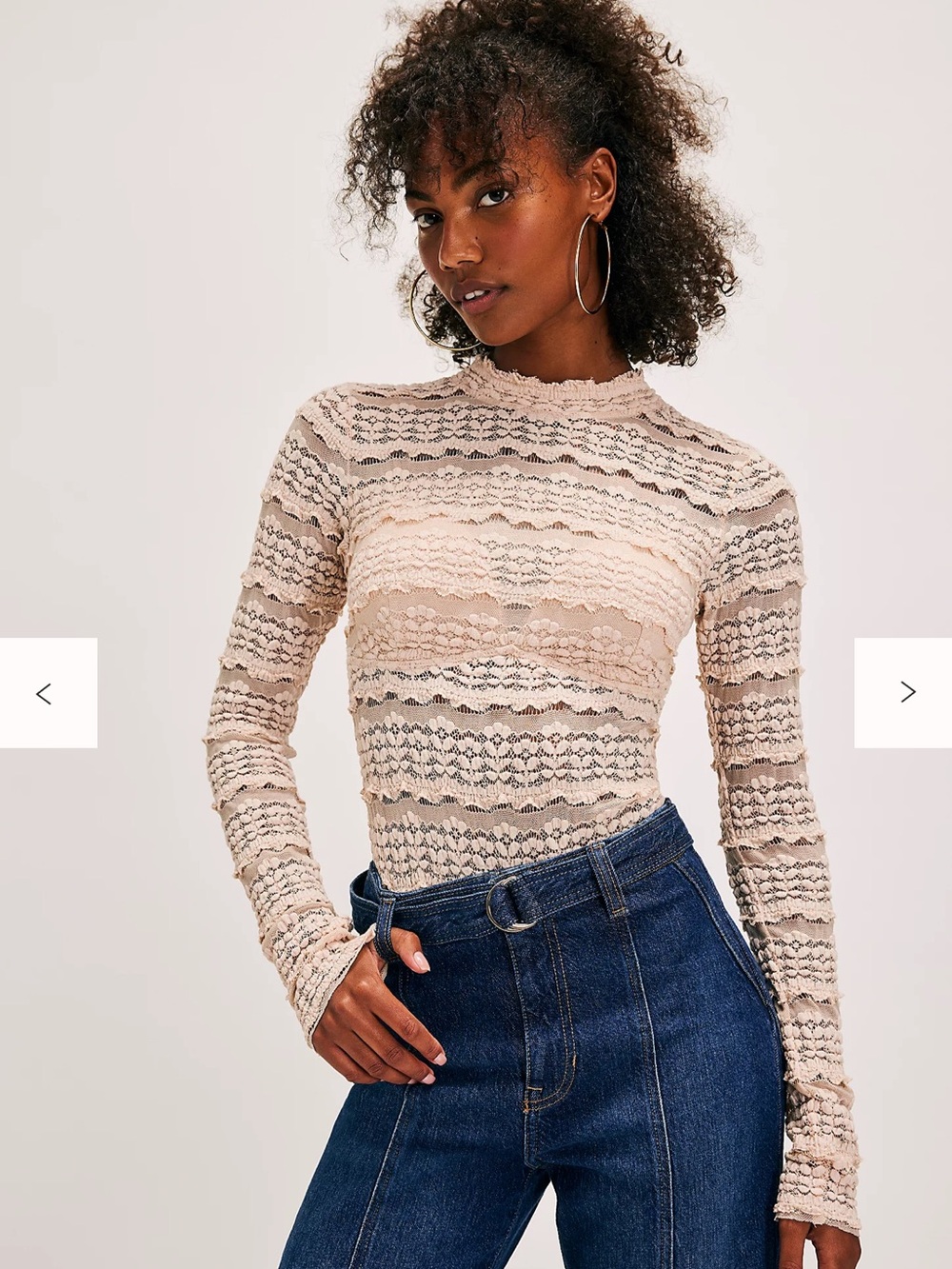 Free People Pink Lace Bodysuit